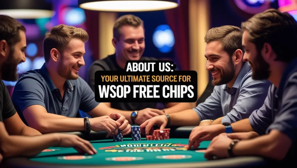 players setting on table for getting wsop chipss